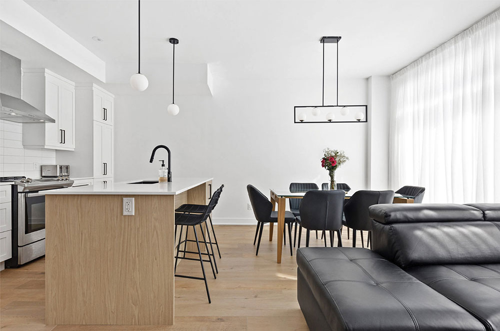 Cuisine moderne et lumineuse au projet immobilier Norcité de Mirabel - Habita Nord-Est