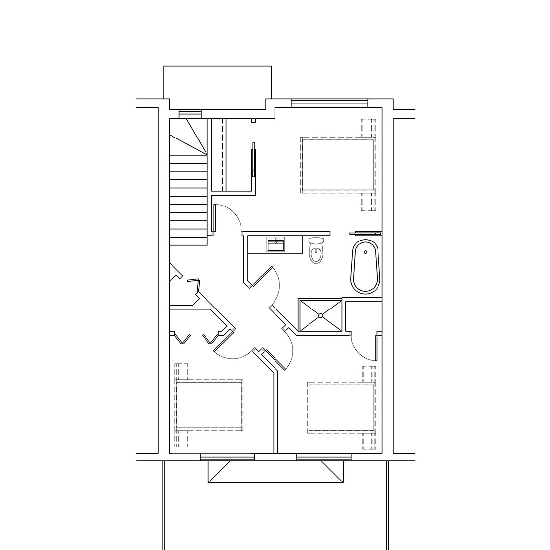 Plan intérieur maison de ville au projet immobilier Azimut de Boisbriand - Habita Nord-Est